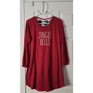 Rae Dunn Womans Night Gown Size Medium Burgundy/Red
